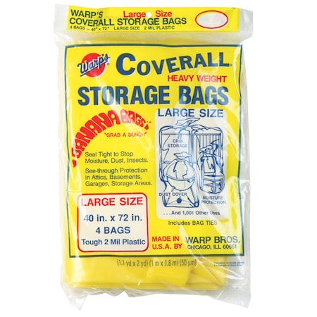 Warps Warp's Large Yellow Storage Bag, PK4 CB-40